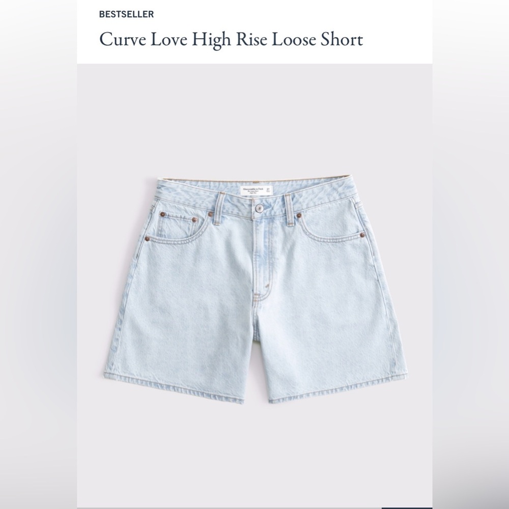 NWT Abercrombie & Fitch The Loose Short High Rise - Curve Love
